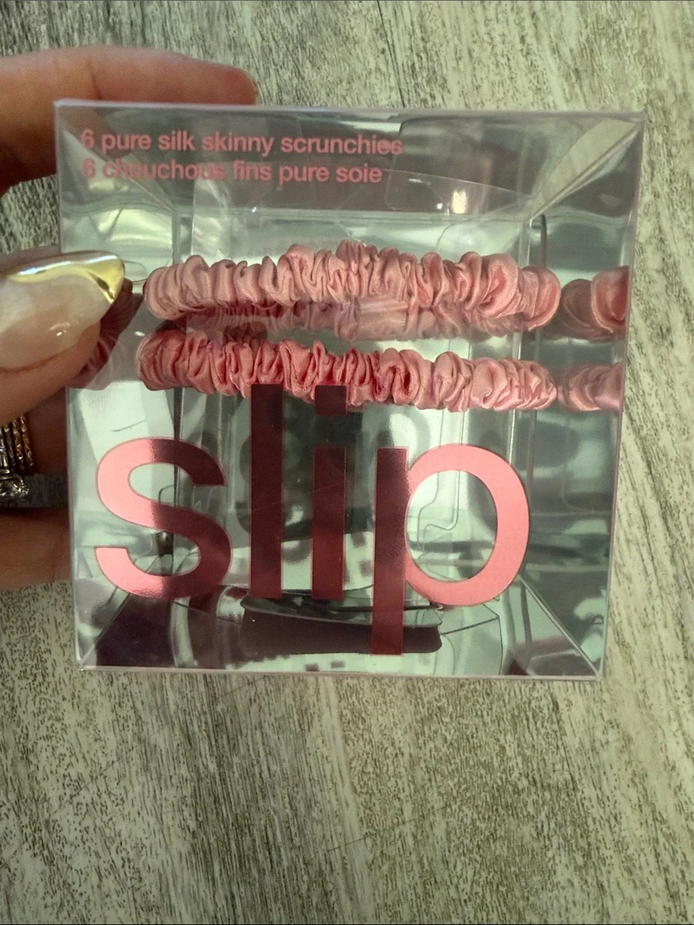 Slip Pure Silk Skinny Scrunchies - Dusty Rose (2 Pack)